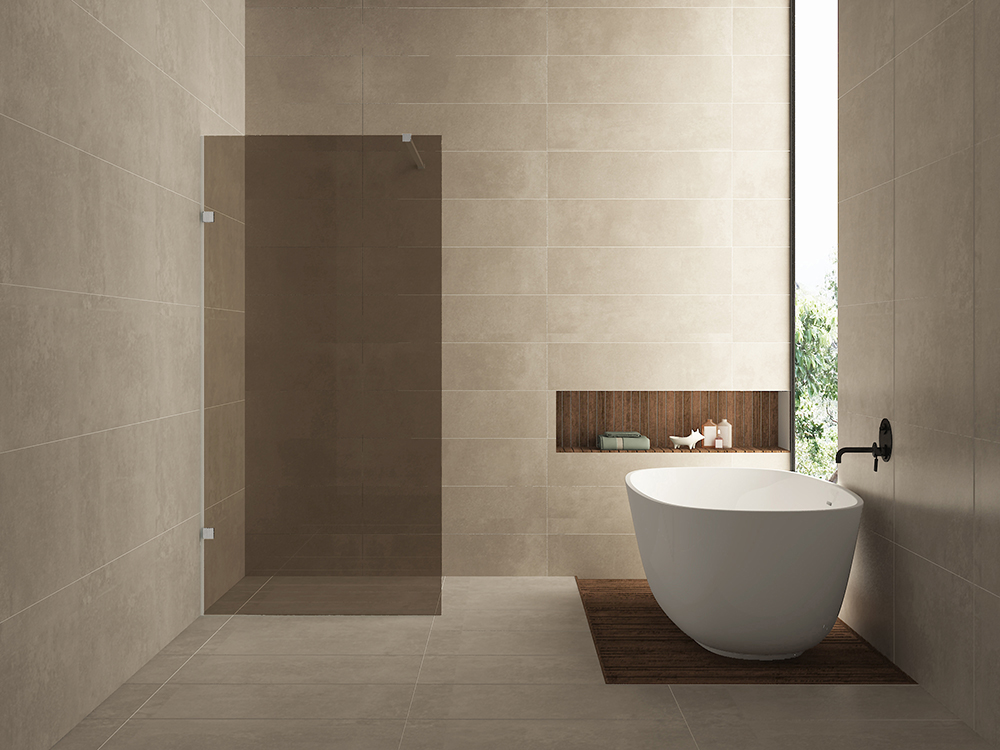 Less inloopdouche 800 x 2000 x 8 mm nano vintage brons glas/geborsteld staal