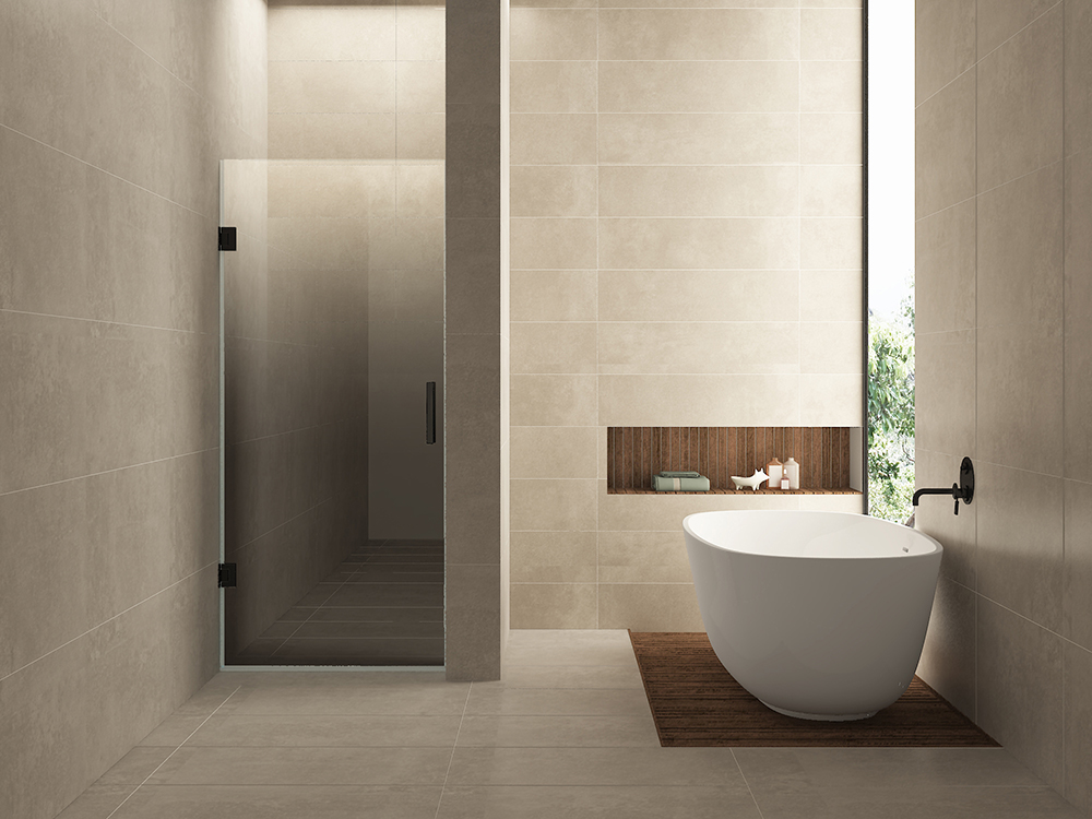 Less nisdeur links 900 x 2000 x 8 mm nano spiegelrook- naar helder glas/mat zwart