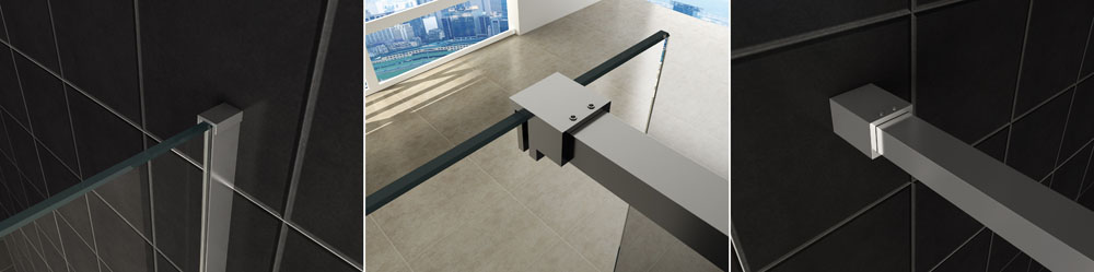 Slim profielset met stabilisatiestang 120 cm chroom - 20.3465