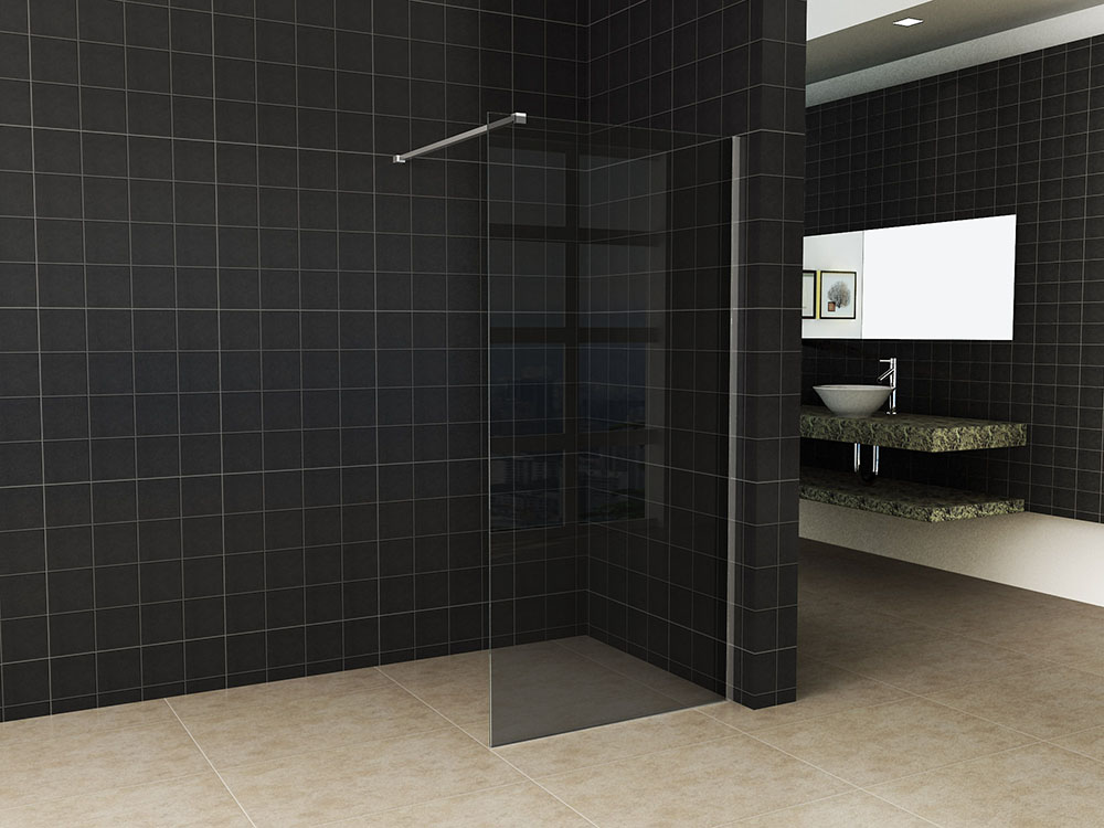 Slim glasplaat 900 x 2000 x 8 mm nano rookglas - 20.3480