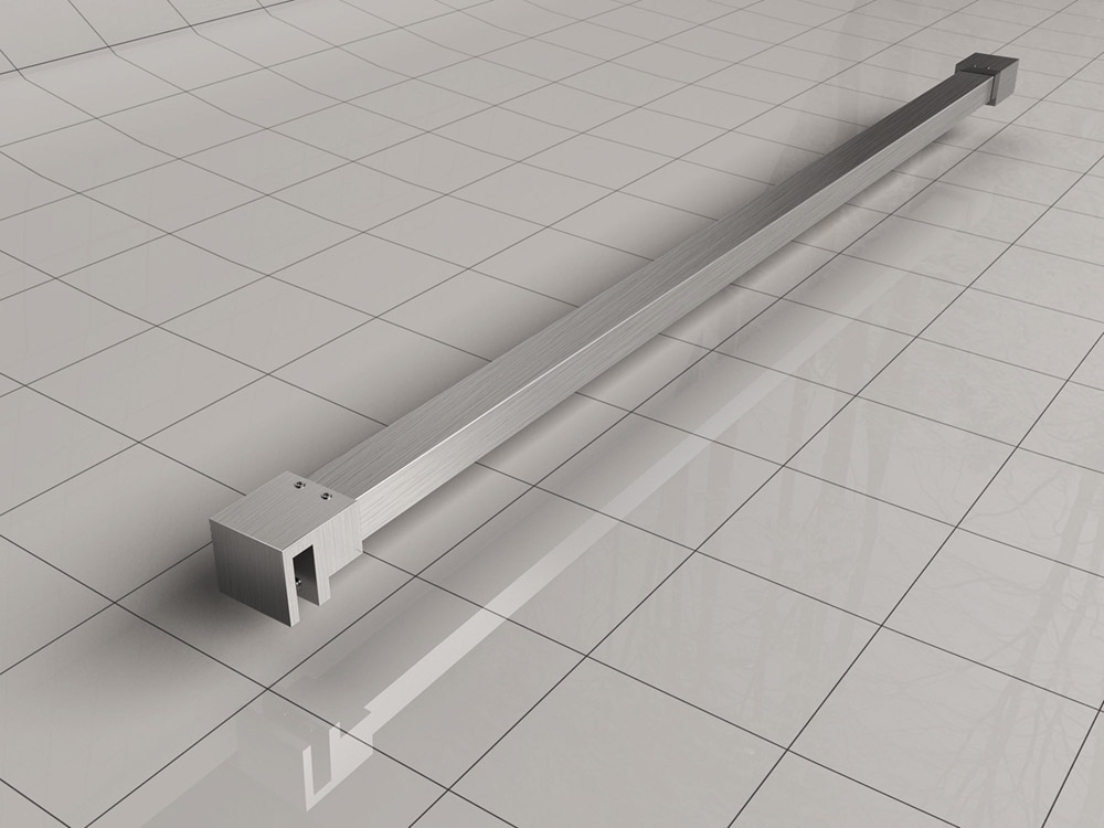 Slim stabilisatiestang 120 cm geborsteld staal - 20.3492