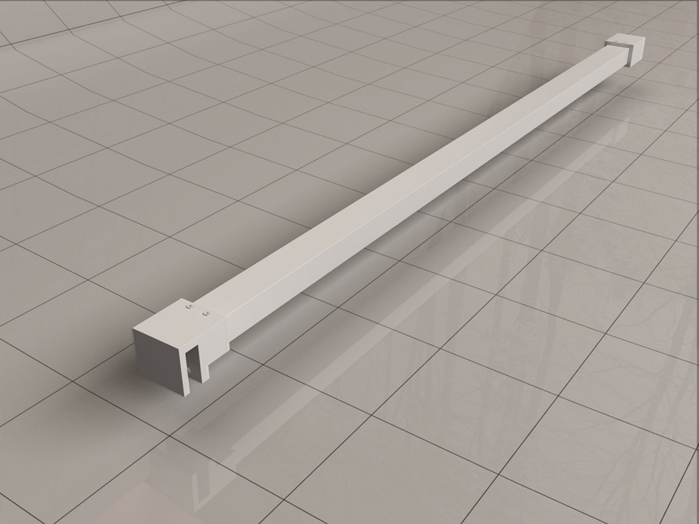 Slim stabilisatiestang 120 cm mat wit - 20.3493