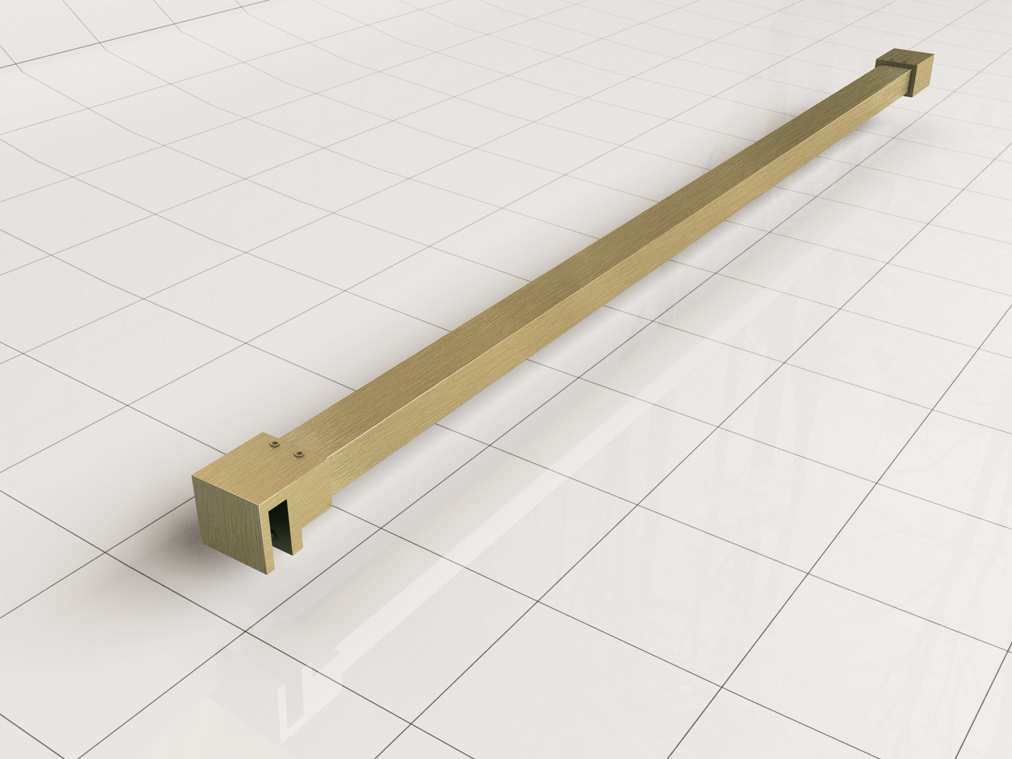 Slim stabilisatiestang 120 cm geborsteld messing - 20.3494