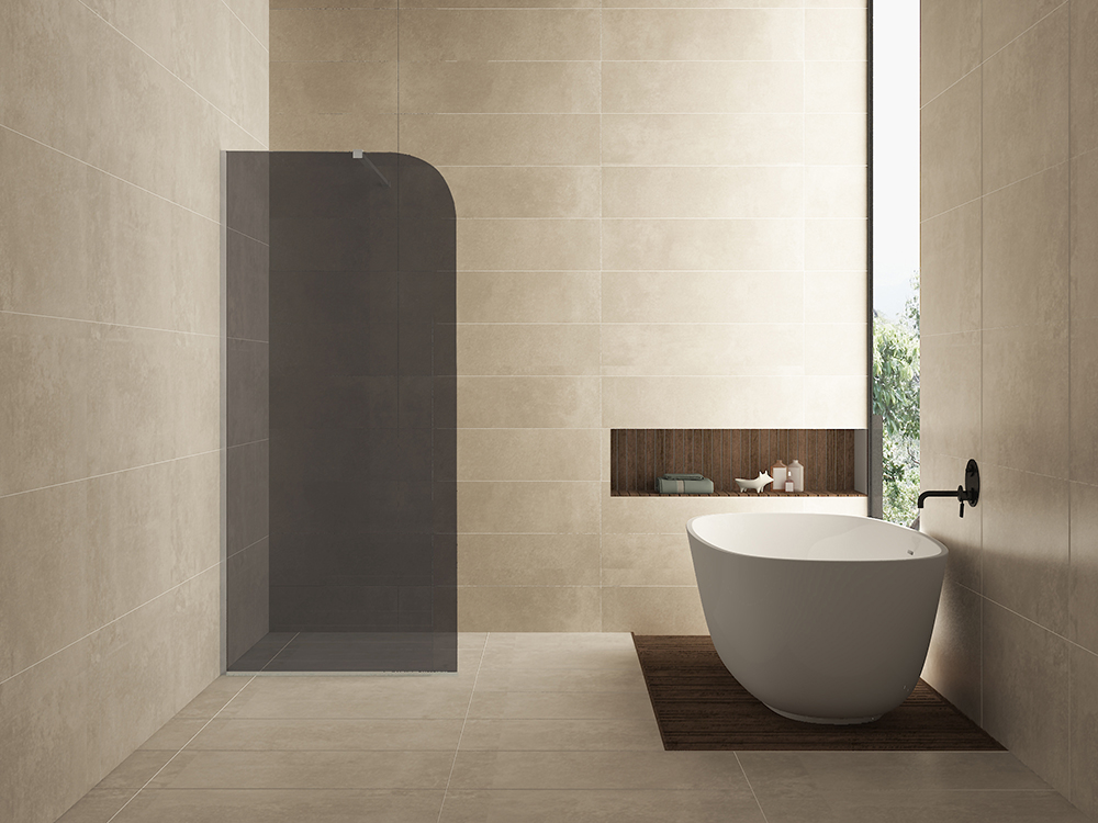 Curvea inloopdouche 800 x 2000 x 8 mm nano rookglas