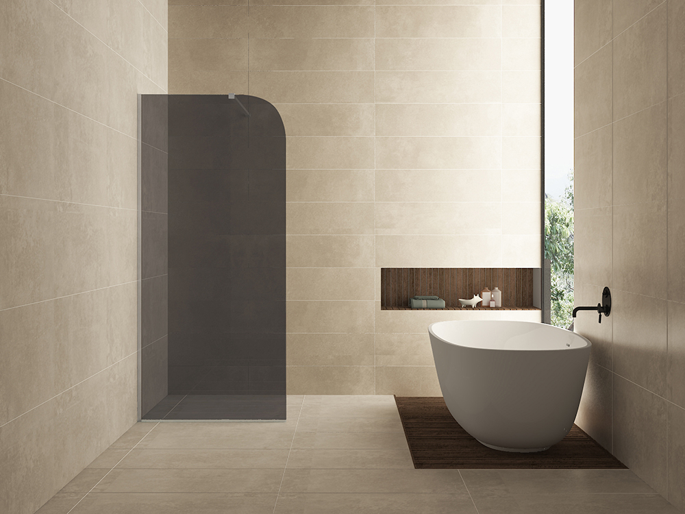 Curvea inloopdouche 900 x 2000 x 8 mm nano rookglas