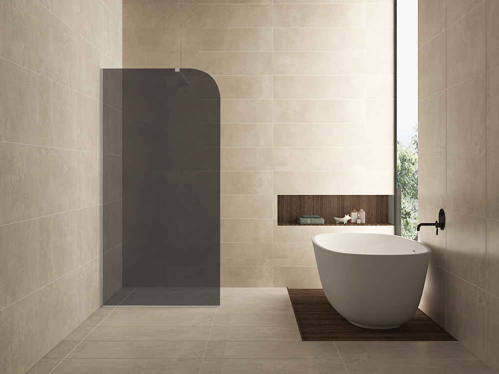 Curvea inloopdouche 1000 x 2000 x 8 mm nano rookglas