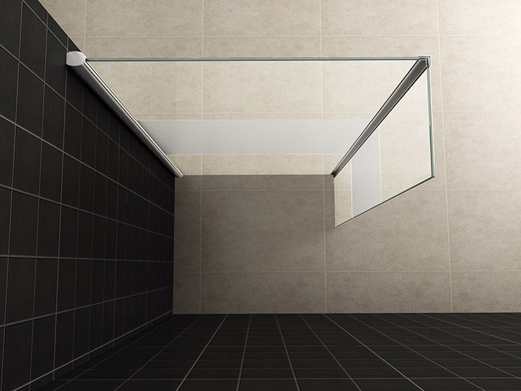 Partly hoekwand gedeeltelijk matglas 400 x 2000 x 10 mm NANO - 20.3803