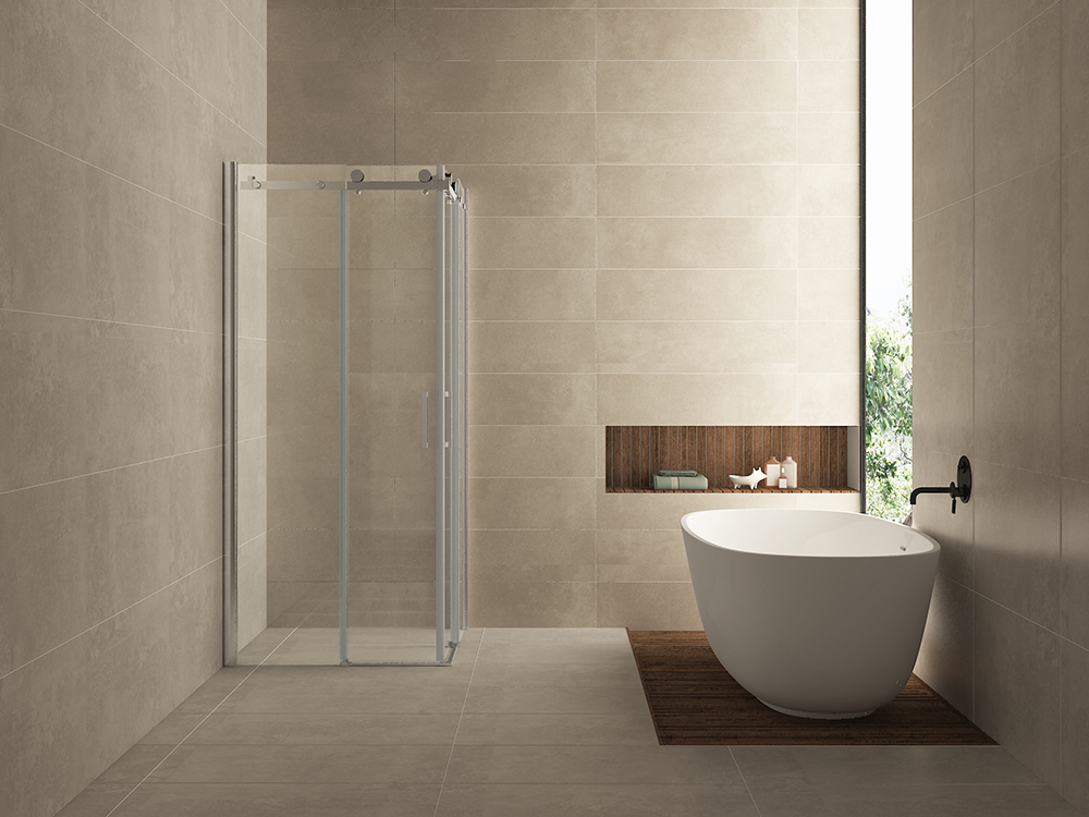 Entra hoekintap cabine met 2 schuifdeuren 900 x 900 x 2000 x 8 mm nano helder glas/chroom - 20.3857