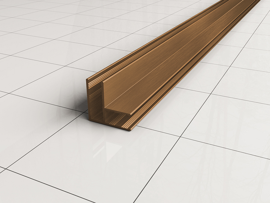 Slim hoekprofiel 2000 x 10 mm geborsteld brons koper - 20.6149