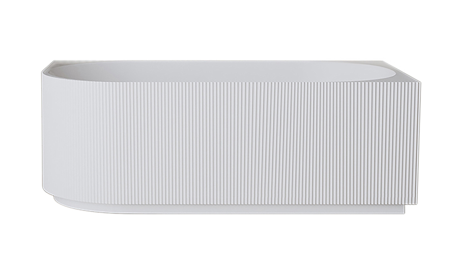 Rivi hoekbad rechts 180 x 80 cm acryl glans wit met waste glans wit