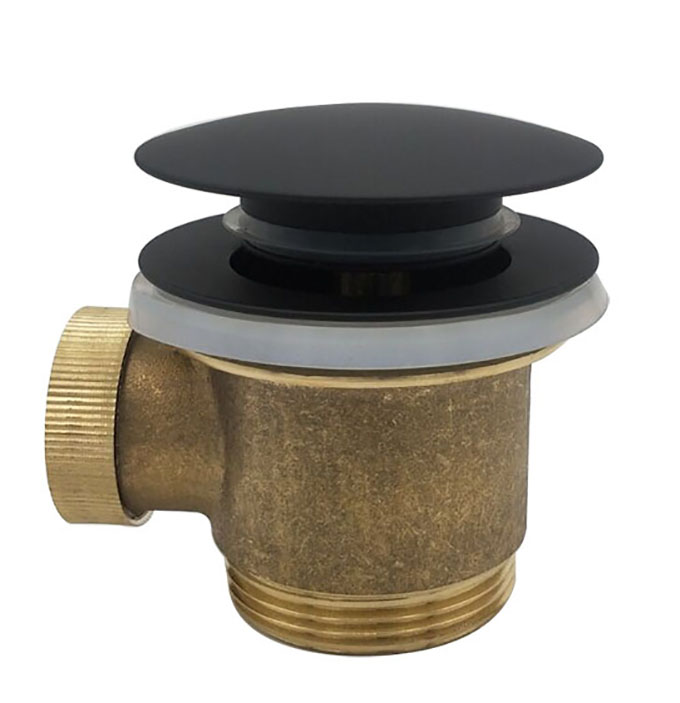 Caral clickwaste afvoerplug vrijstaand bad 1 1/2" mat zwart - 21.6007
