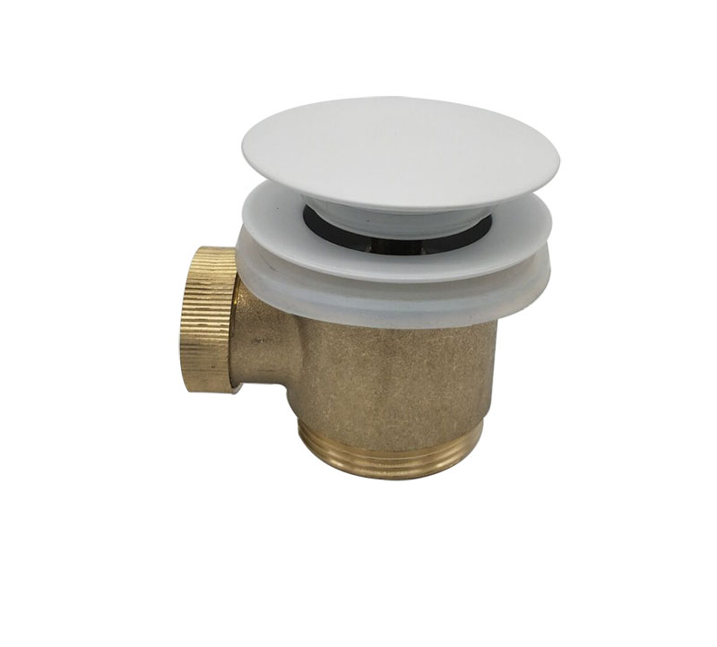 Caral clickwaste afvoerplug vrijstaand bad 1 1/2" mat wit - 21.6008