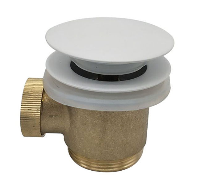 Caral clickwaste afvoerplug vrijstaand bad 1 1/2" glans wit - 21.6012