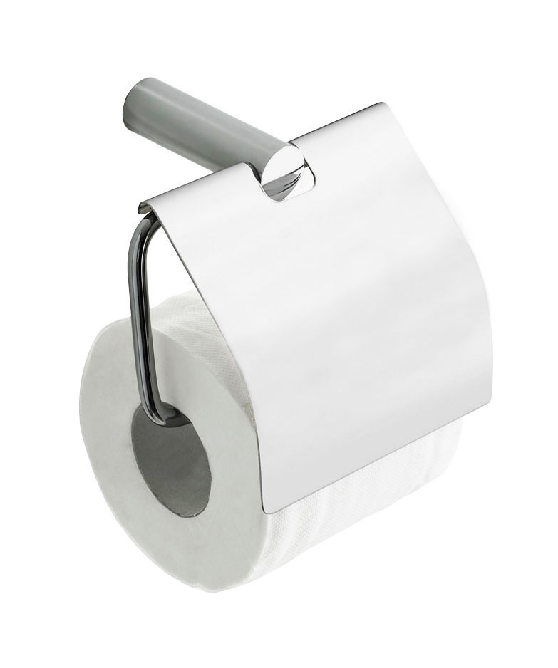 Ida toiletrolhouder met klep chroom - 28.4054