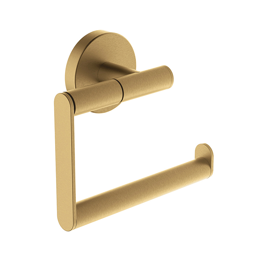 Alonzo toiletrolhouder zonder klep geborsteld messing - 28.8023