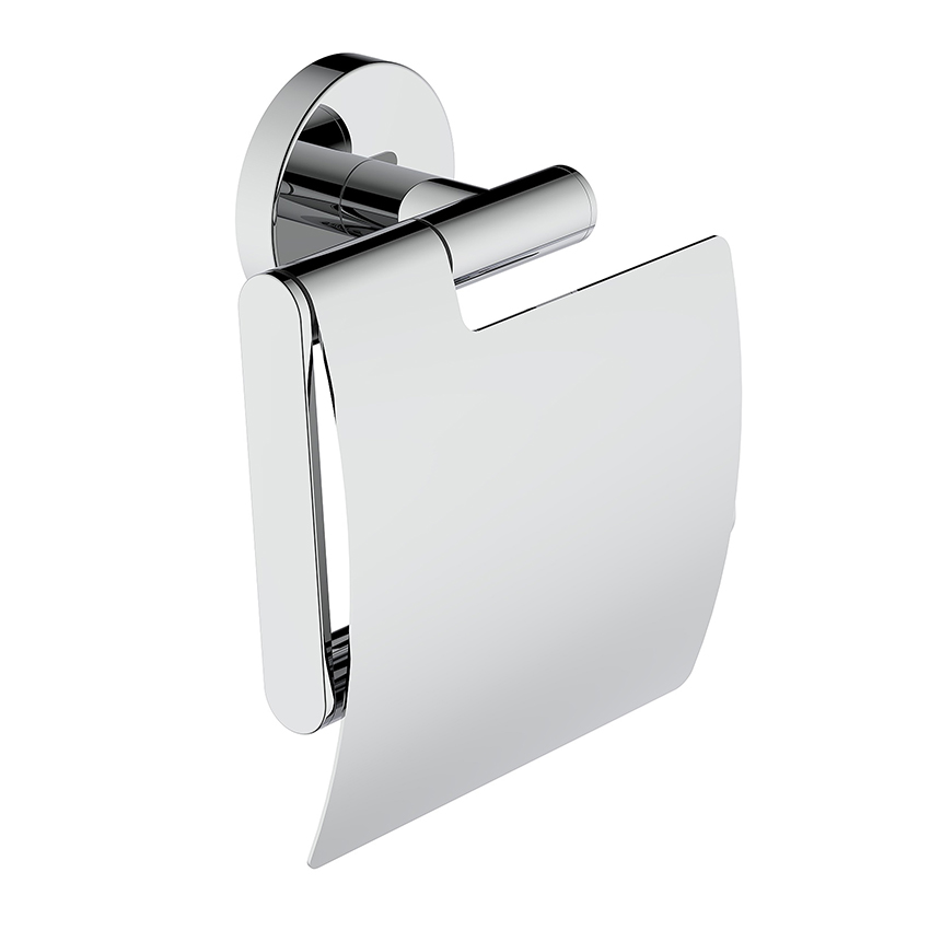 Alonzo toiletrolhouder met klep chroom - 28.8030