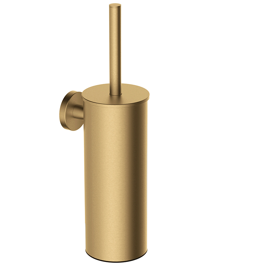 Alonzo toiletborstel met houder geborsteld messing - 28.8053
