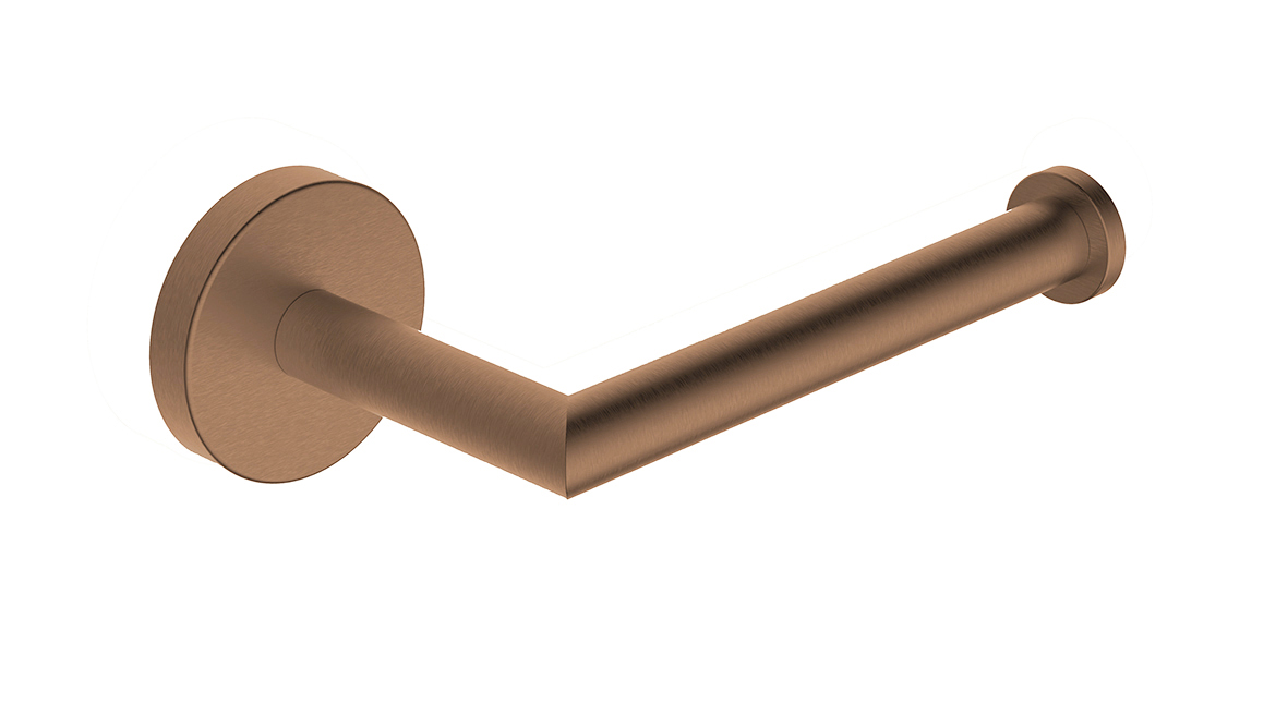 Alonzo toiletrolhouder met vaste arm geborsteld brons koper - 28.9005