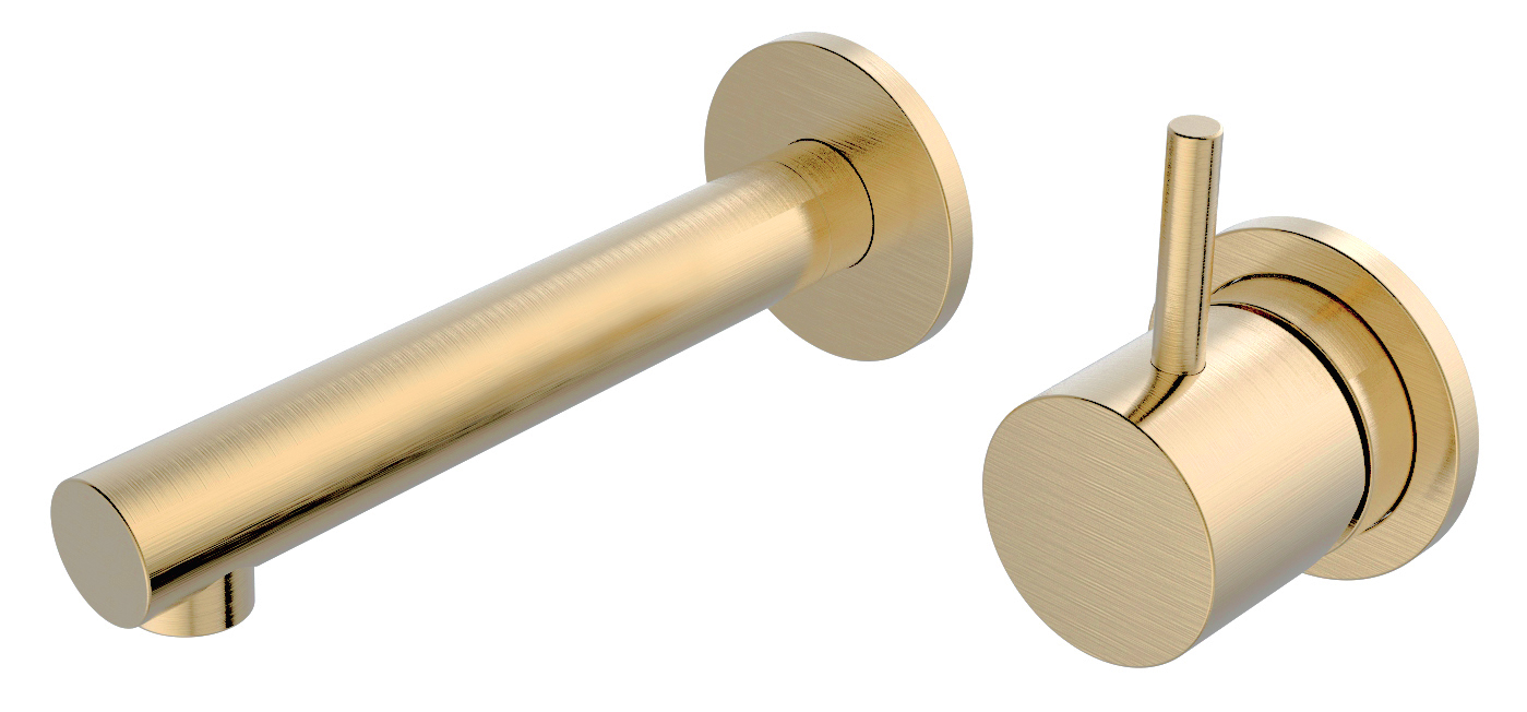 Style inbouw eenhendel wastafelkraan geborsteld messing - 29.1632