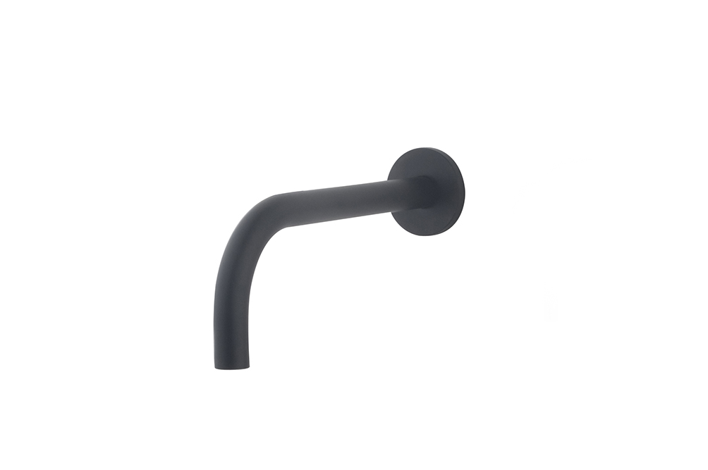 Slim inbouw uitloop 20 cm mat zwart - 29.2030