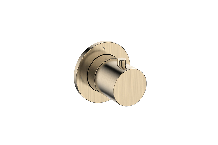 Caral afbouwdeel stopkraan geborsteld messing PVD