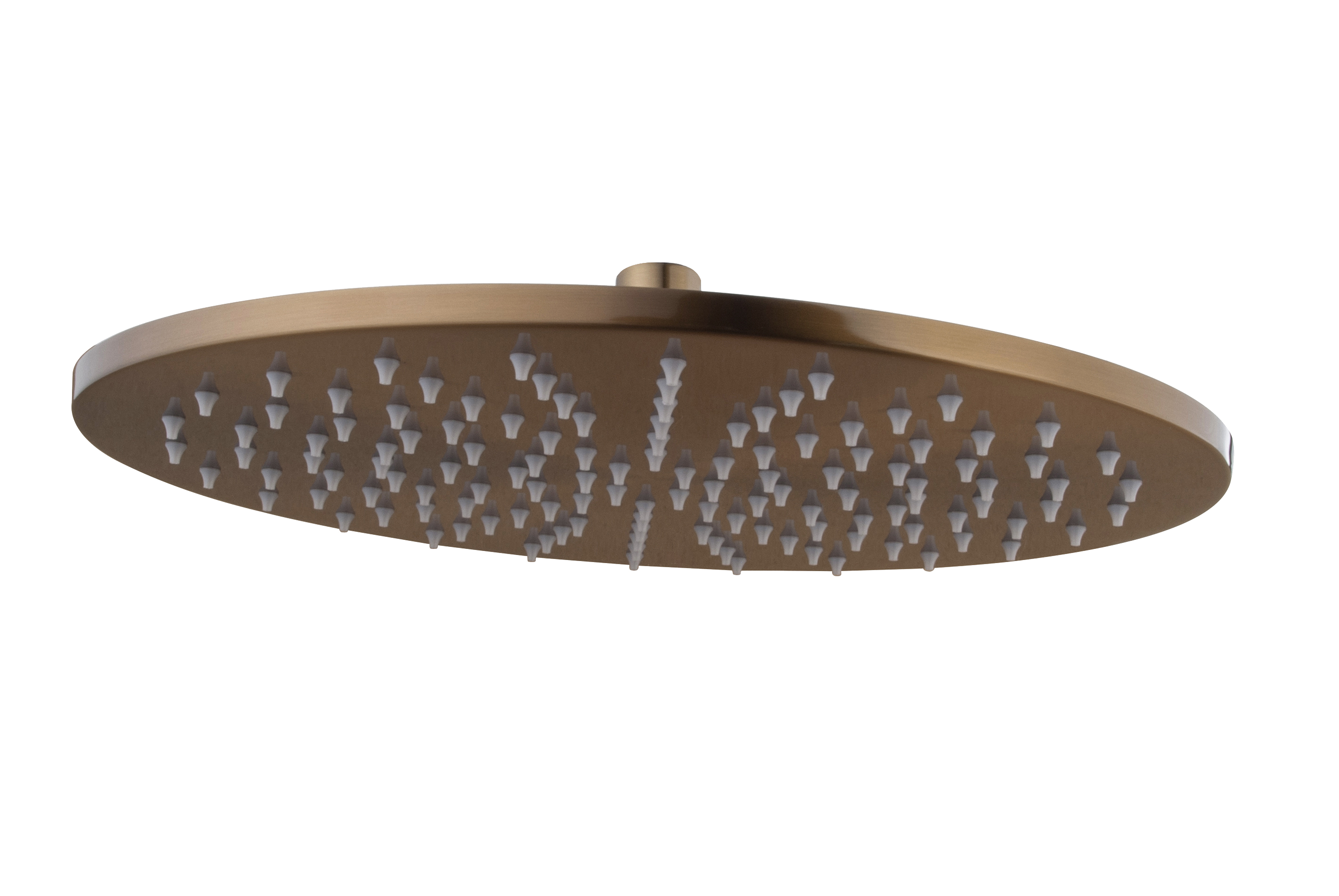 Caral hoofddouche rond 25 x 0,8 cm geborsteld brons koper - 29.2813