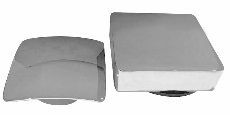 Gemma 2.0 knop/plug badoverloopcomb.+ vulfunctie vierkant chroom - 29.2976