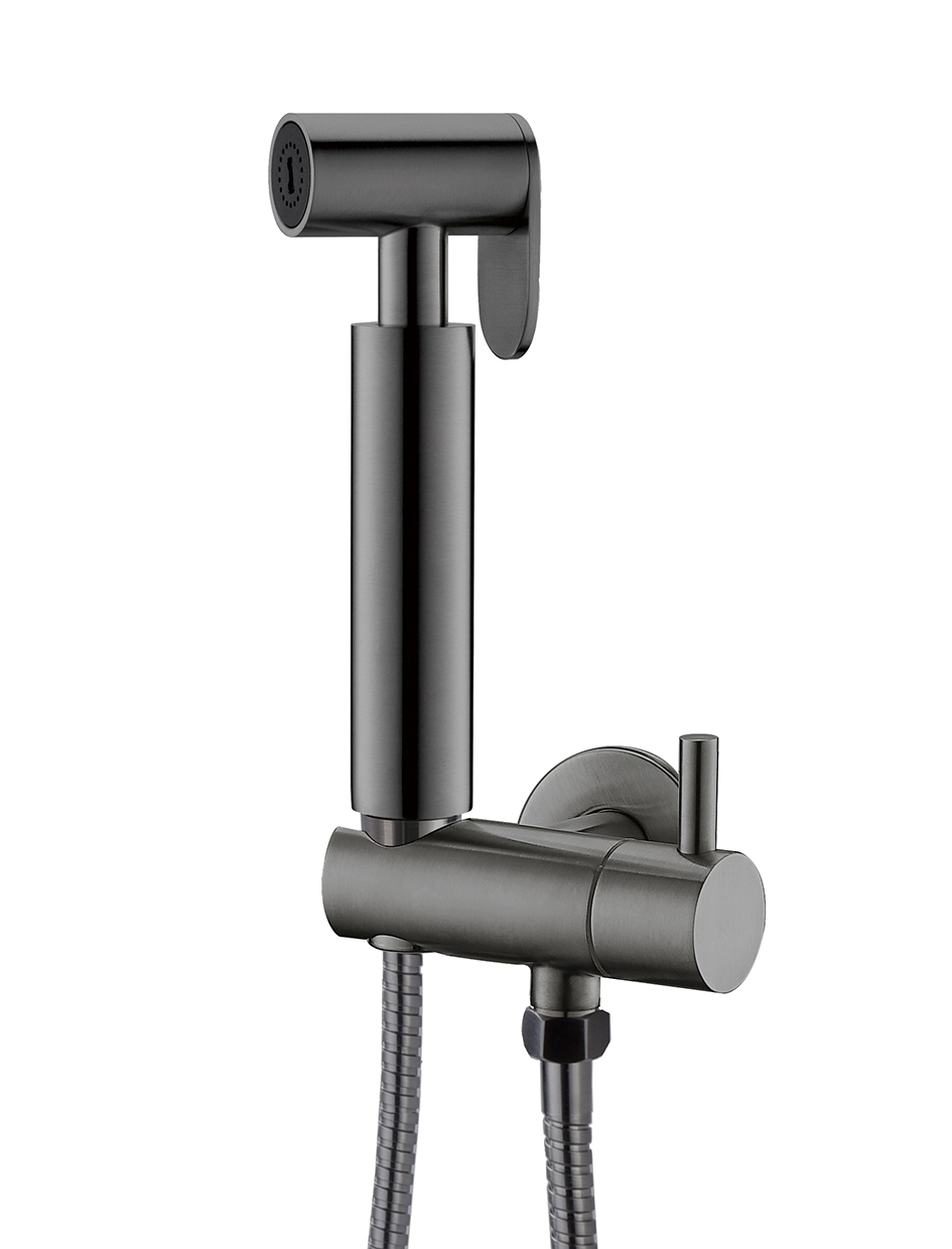 Tivaro bidetset met handdouche en doucheslang gunmetal