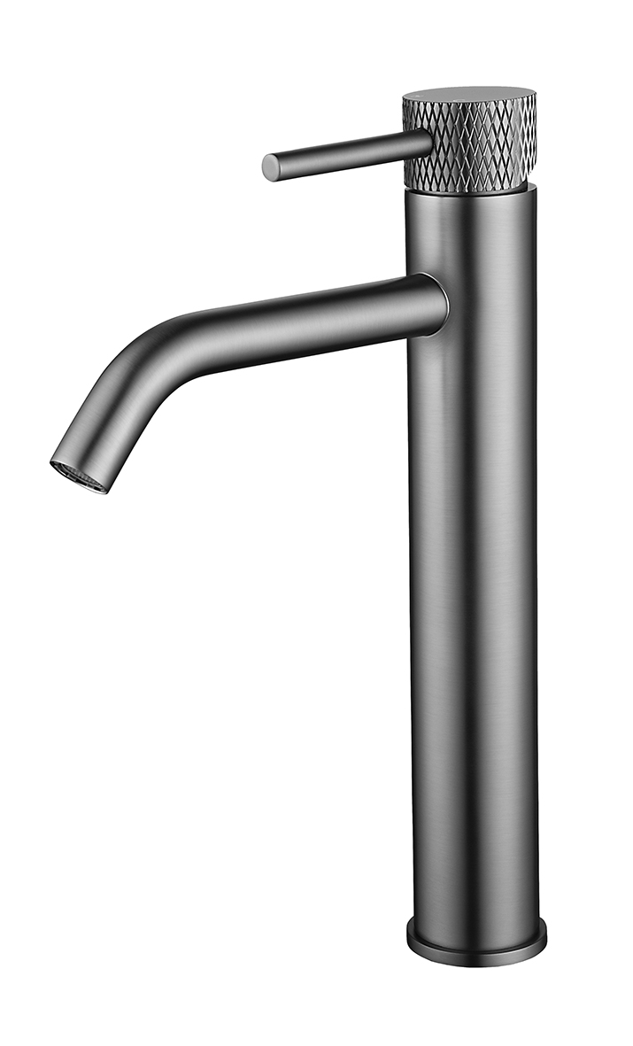 Ribbd XL hoge wastafelmengkraan gunmetal - 29.5313