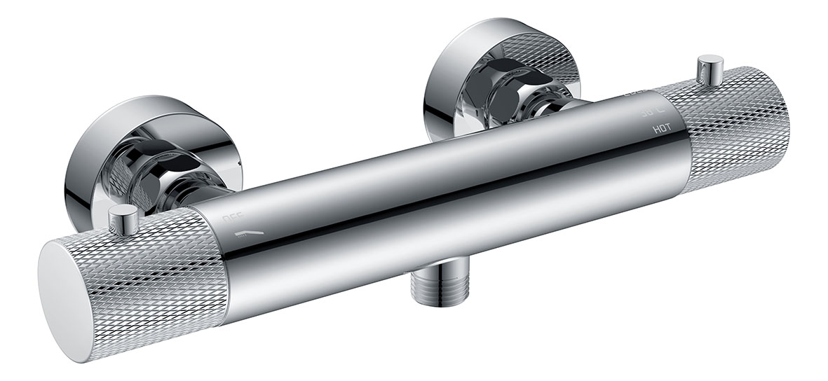 Ribbd thermostatische douchemengkraan hartafstand 15 cm chroom - 29.5350