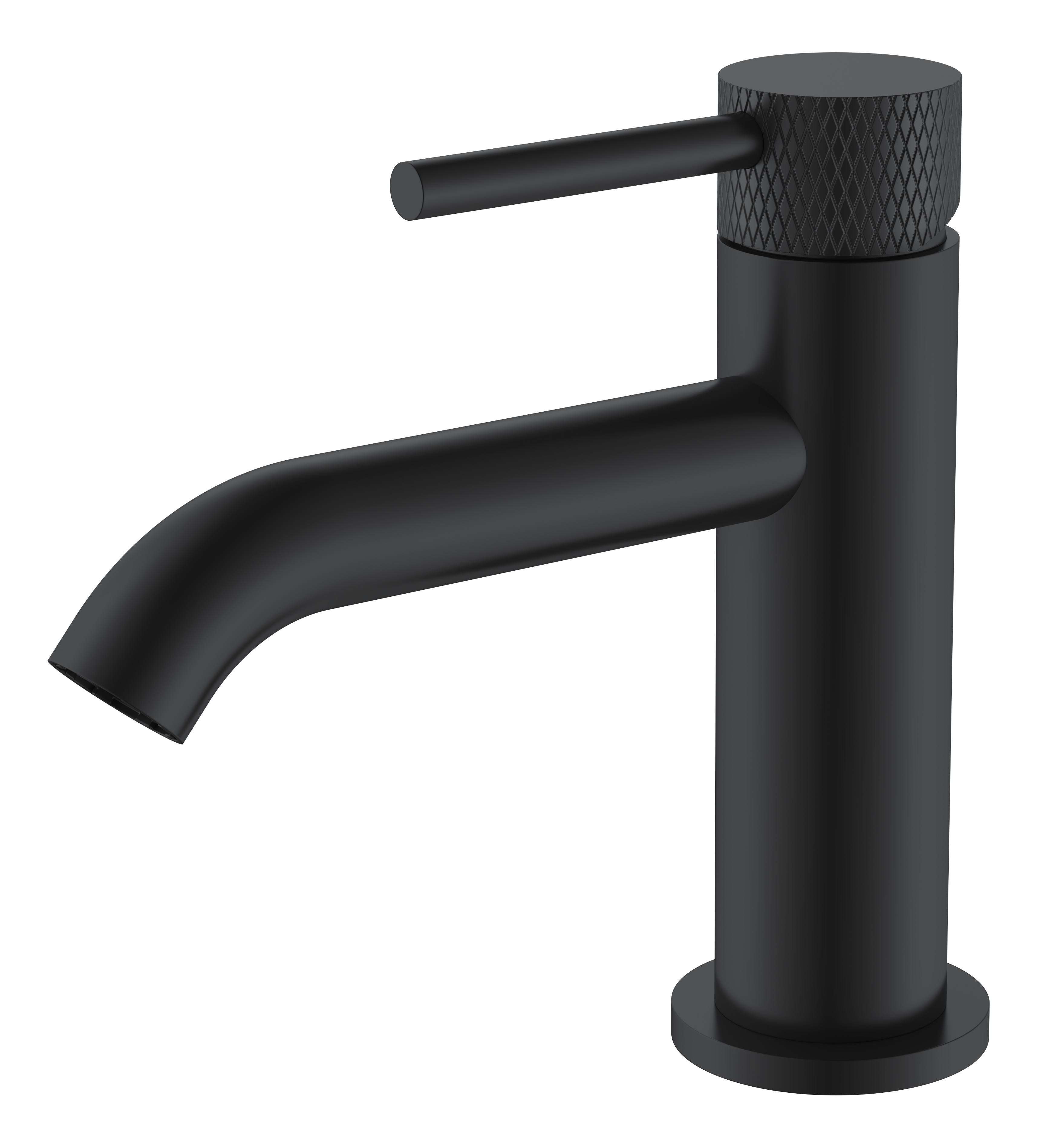Ribbd fonteinkraan 1/2" mat zwart - 29.5372