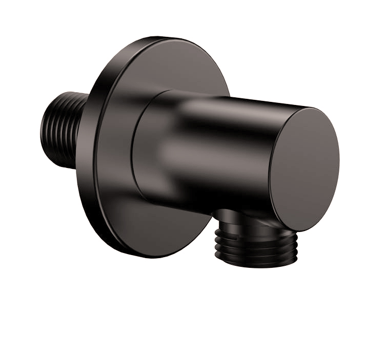 luxe mess.muur doucheaansluiting rond 1/2'' gunmetal - 29.5801