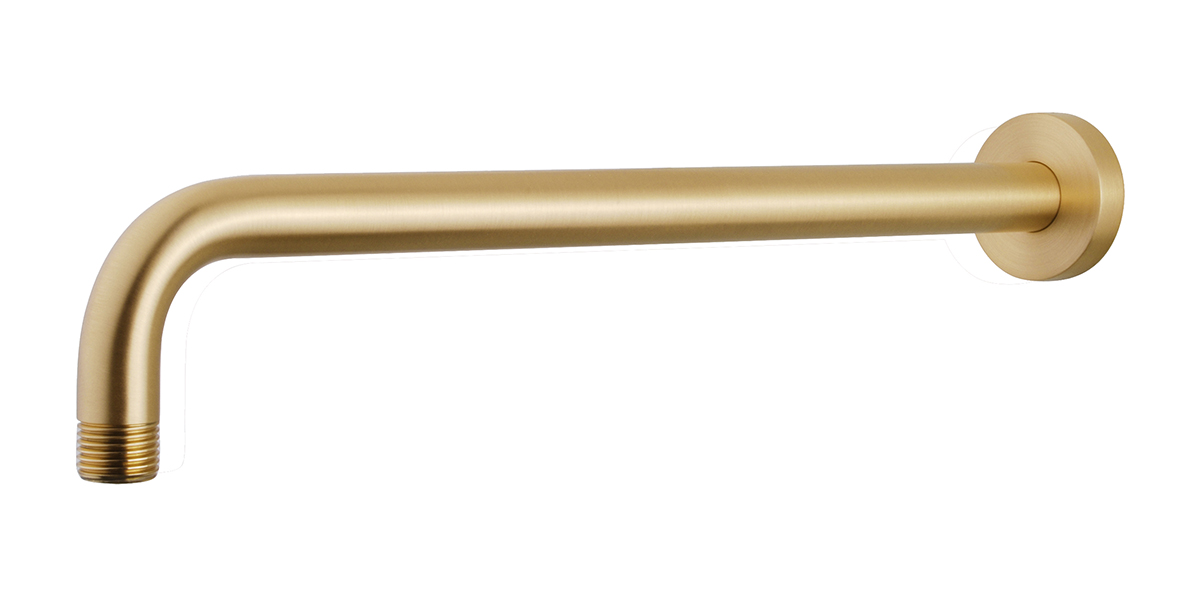 Caral douchearm met muurbevestiging 45 cm geborsteld messing - 29.5881
