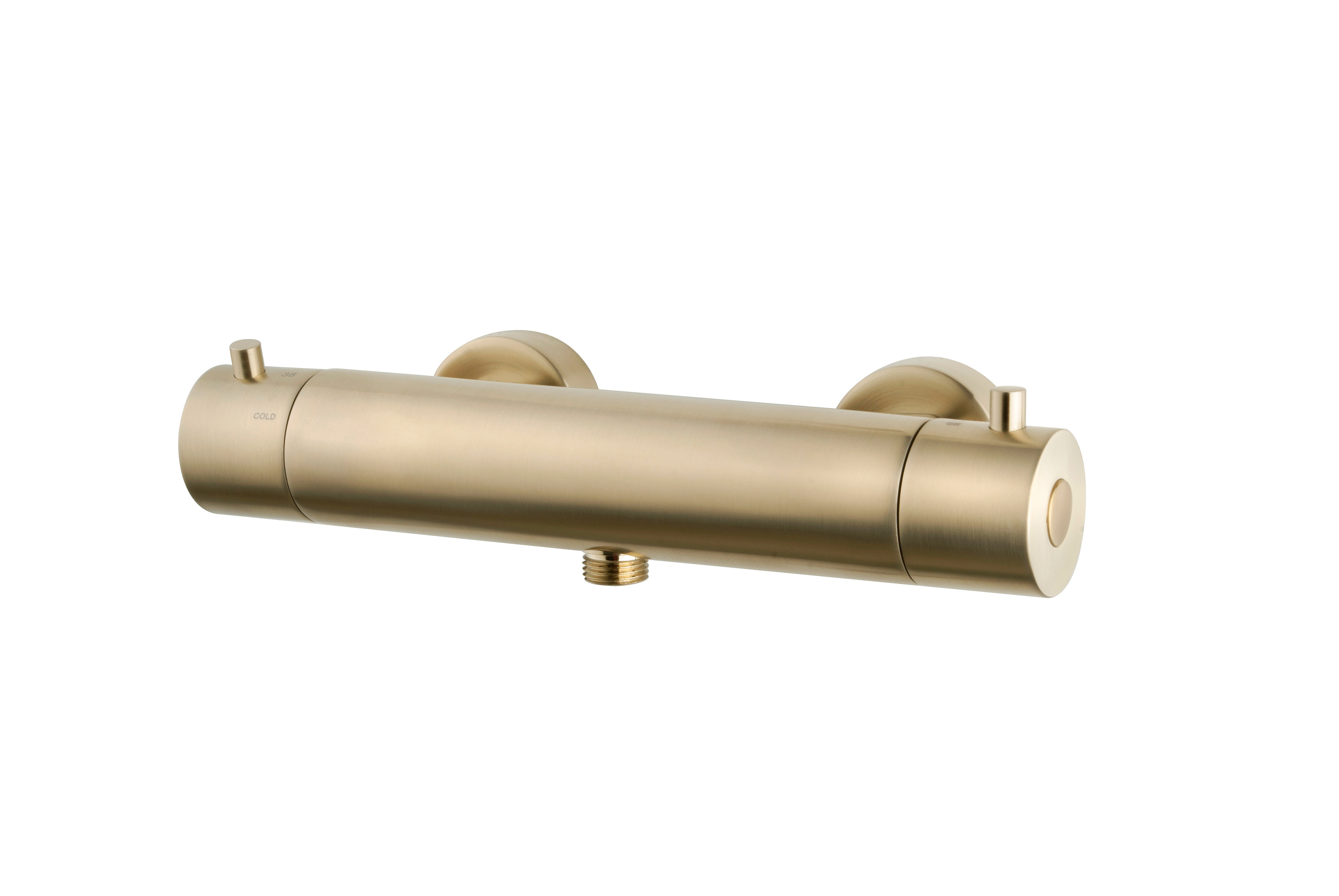 Caral Cool Touch thermostatische douchemengkraan 15 cm geborsteld messing - 29.5930