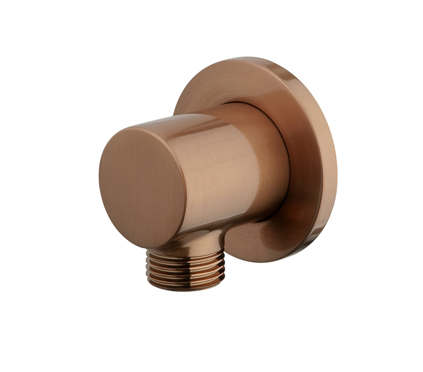 Wandaansluitbocht rond 1/2" geborsteld brons koper - 29.5939