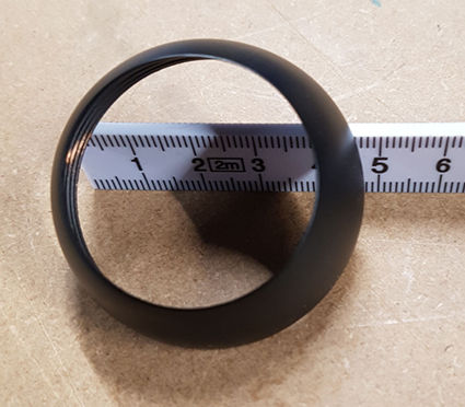 Kapje achter hendel inbouwkraan mat zwart - 29.6132