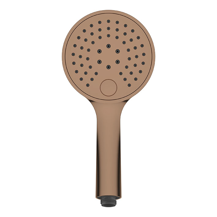 UniMatch handdouche 3 standen Ø 12 cm geborsteld brons koper PVD