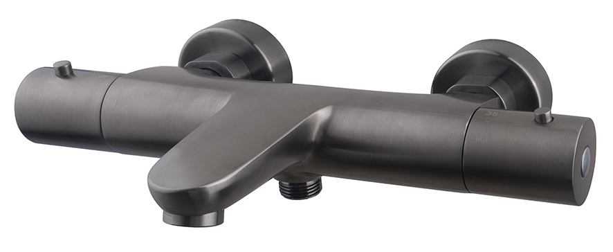 Caral thermostatische badmengkraan 15 cm gunmetal - 29.7933