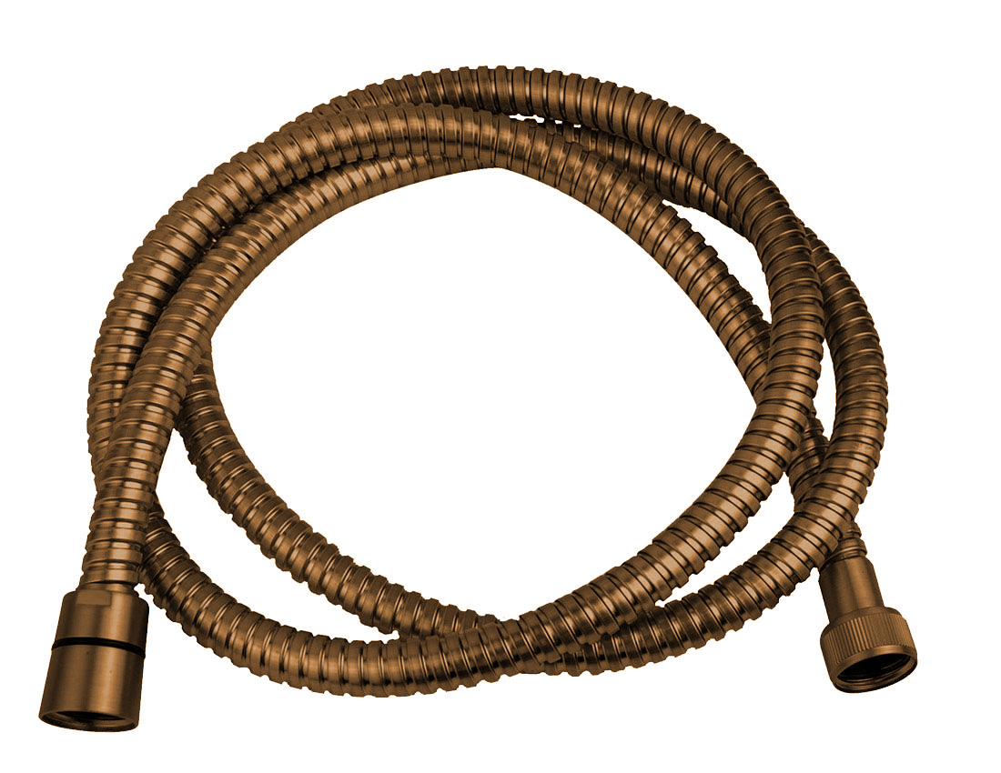 luxe metalen doucheslang 150cm conisch geborsteld brons koper - 30.3554