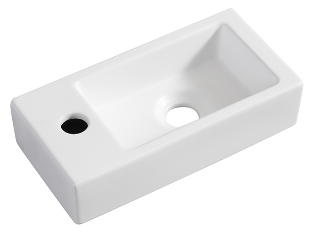 Rhea mini fontein links 36,5 x 18 x 9 cm keramiek mat wit - 32.1496
