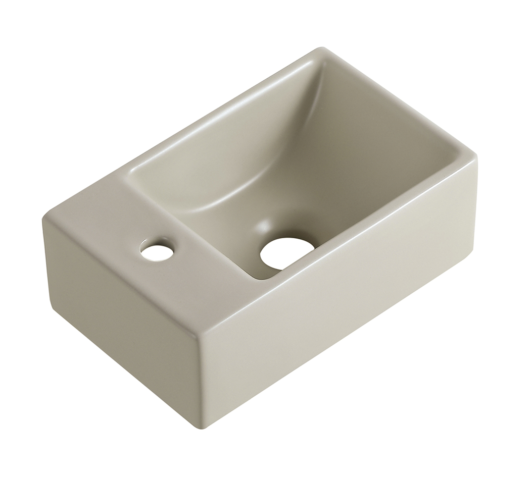 Rhea XXS fontein links 30,5 x 18 x 11 cm keramiek beige