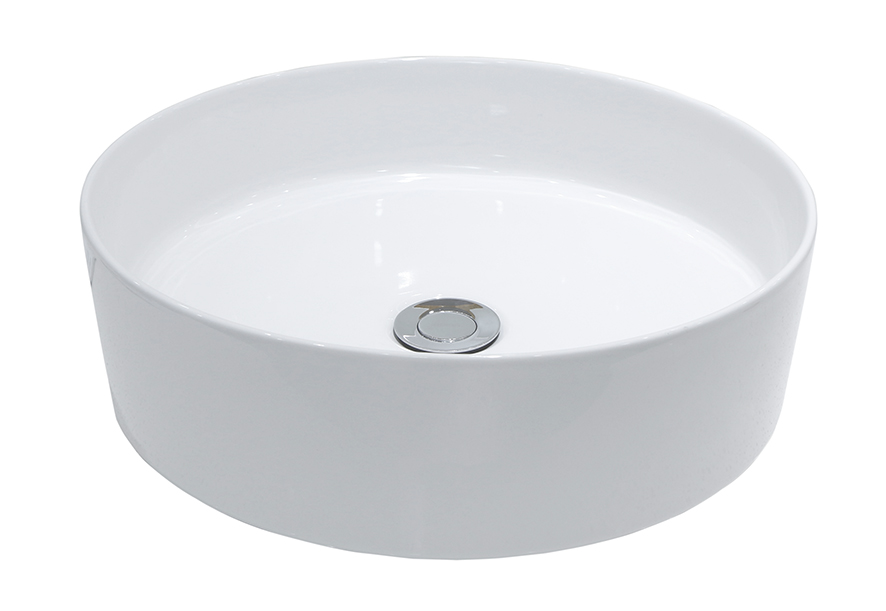 Link waskom rond 40x12 cm keramiek mat wit - 32.3322