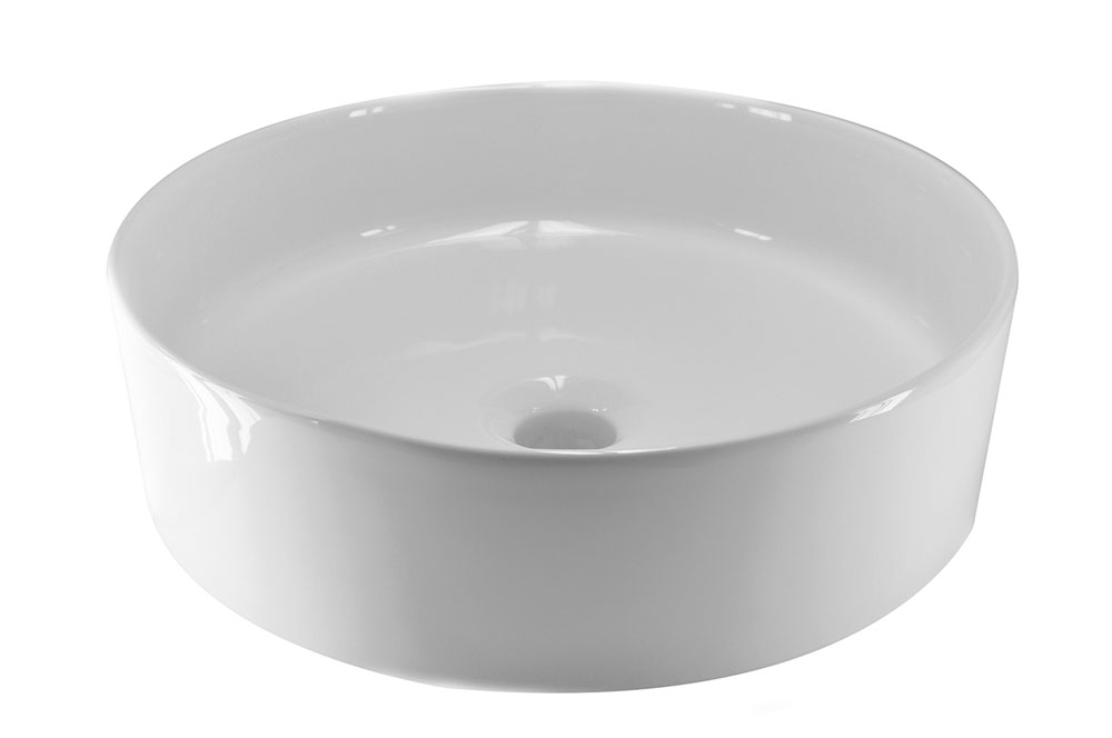 Link waskom rond 40x12 cm keramiek glans wit - 32.3422
