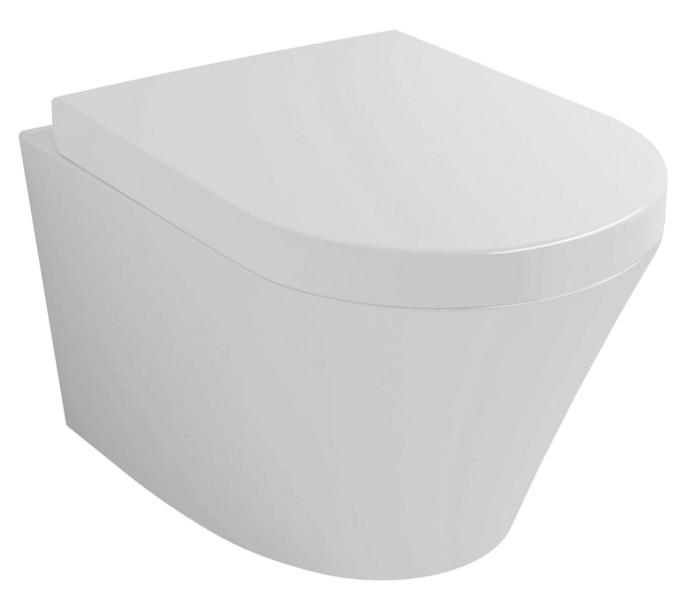 Vesta wandcloset met Vesta toiletzitting softclose en quick release glans wit - 32.3453