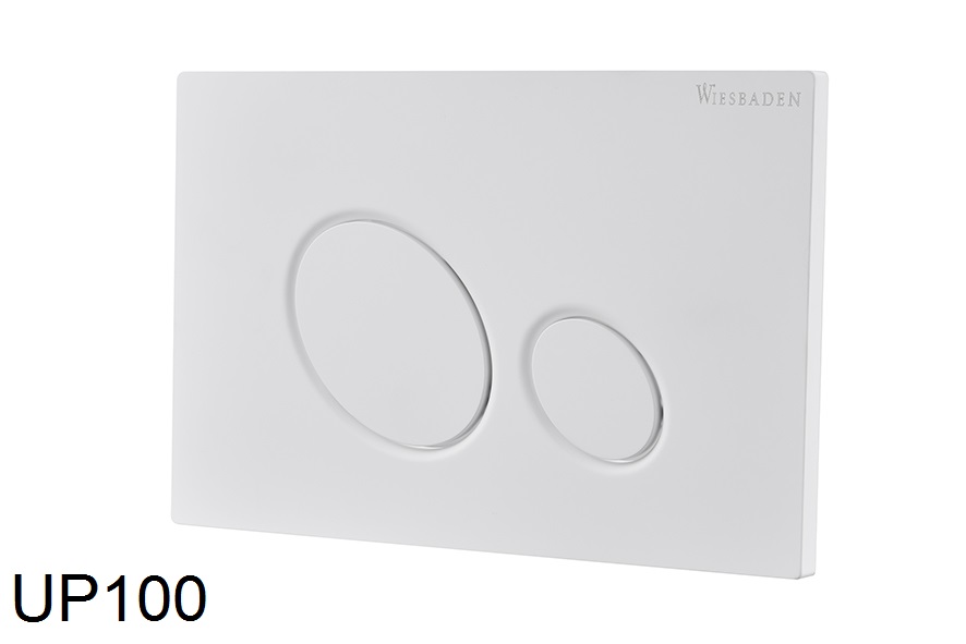 X10 drukplaat voor inbouwreservoir mat wit - 32.4665