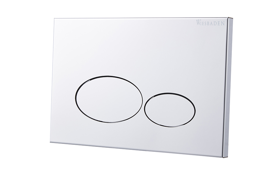 X32 Metal drukplaat voor inbouwreservoir chroom - 32.4671