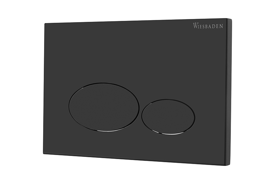 X32 Metal drukplaat voor inbouwreservoir mat zwart - 32.4672