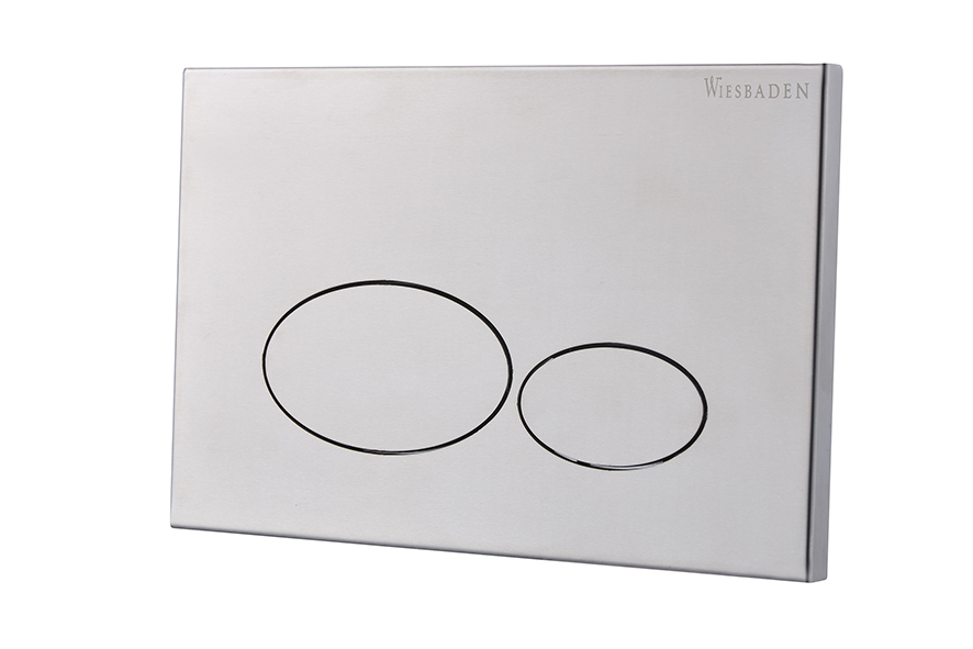 X32 Metal drukplaat voor inbouwreservoir geborsteld staal - 32.4673