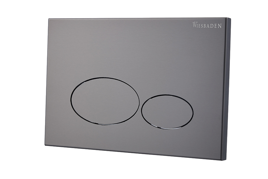 X32 Metal drukplaat voor inbouwreservoir gunmetal - 32.4674