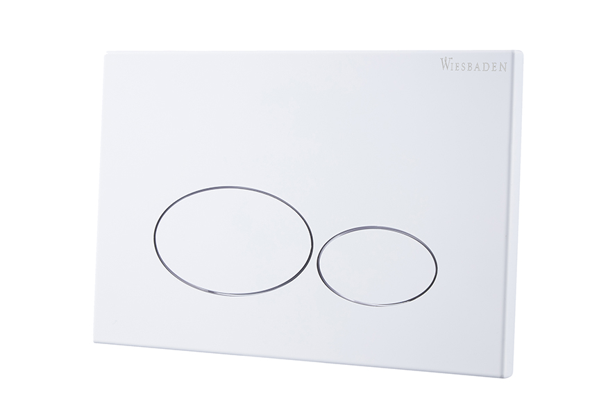 X32 Metal drukplaat voor inbouwreservoir glans wit - 32.4677